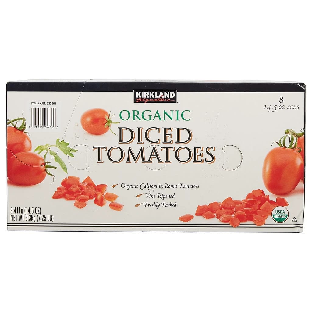 Kirkland Organic Diced Tomatoes, 8 × 14.5 oz cans