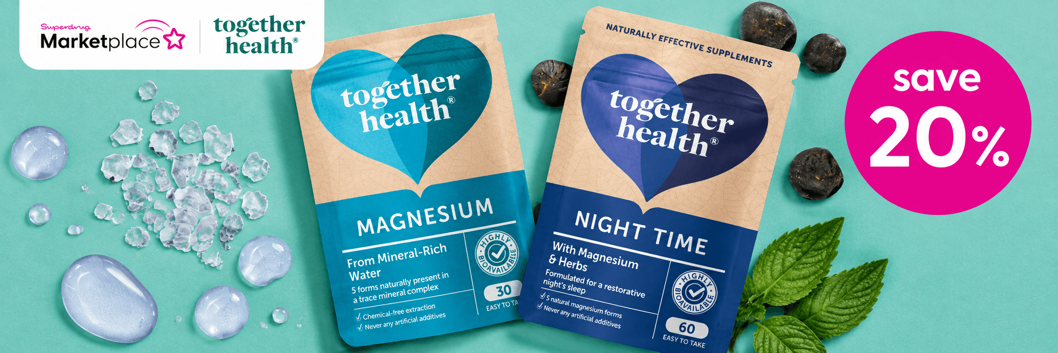 Superdrug Marketplace Together Health supplement promotion