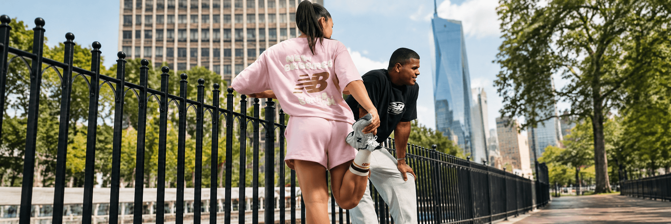 New Balance sportswear campaign featuring two athletes