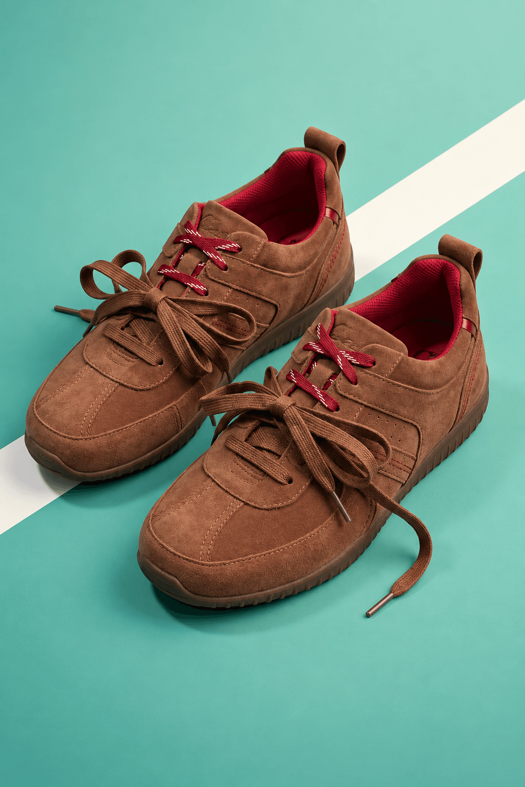 Brown suede casual trainer collection